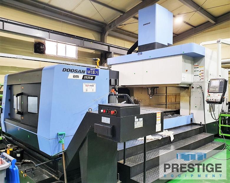 Doosan BM2035M, X-137", Y-80", Z-31.5", 12k RPM, 72" x 137" Tbl, 86" B.C, 40-ATC, Fanuc 31iB CNC, 40 HP, #32493