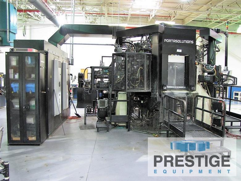 Porta TRV-08-N-16-90-110, 8-Station, 16-Spindle, HSK 50/63/ISO-40 Taper, 6K/15K RPM, Siemens CNC, Chip Conv, 2017, #31467