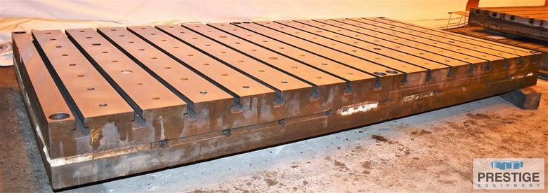 96" x 96" x 15" T-Slotted, 8 T-Slots on 12" Centers, 15" Thick, Cast Iron, Matched, 2-Available, #30434