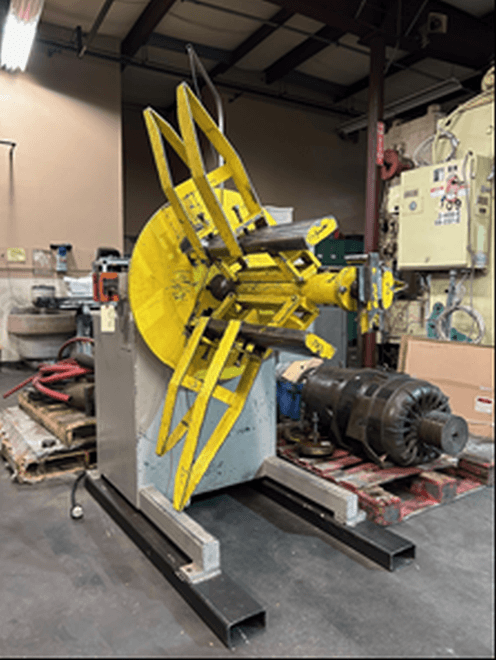 CHS 6,000 LB Motorized Coil Payoff Reel, Model CHS DR60, S/N 5461, 24" Max Mat Width, 60" Max Coil OD, STK# 1564