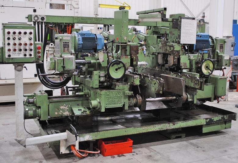 6" X 46" Hey No. 3 Face & Center, Walking Beam Auto Loader, 15 HP Motors, Chip Conv, 1988