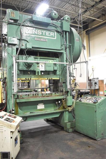 Minster 150 Ton SSDC Press, Model P2-150-60 Piecemaker, S/N 23091, 6" Stroke, 40-80 SPM, 4" Slide Adj, 21" SH, STK# 1534