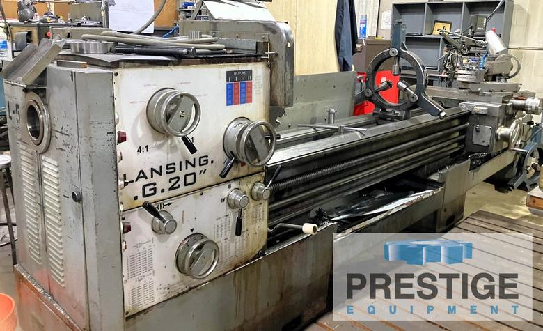 18" x 120" Lansing G20, 12" Swing Over Carriage, 16" Chuck, 4.25" Spdl Bore, 2-Axis DRO, Threading, 25HP, #43926