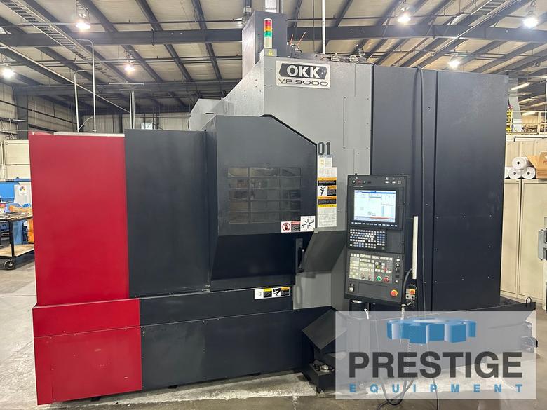 OKK VP9000, X-32", Y-40", Z-22", 51" x 36" Table, 40-ATC, Big Plus CAT 40, 20,000 RPM, 2016 #43397