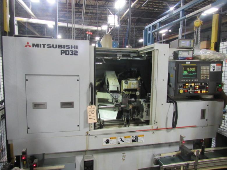 MITSUBISHI PD32-50A CNC ANGLEHEAD CYLINDRICAL GRINDER, NEW 2013, Fanuc Series 32i-B CNC Control, Rotary Dresser, SBS Auto Wheel Balancing, In-Process Sizing Gauge, Lateral Locating (Shoulder Gauge)