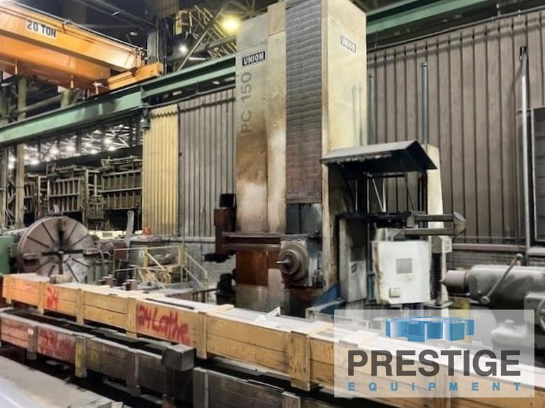 Union BP 150 5.9" Spindle, 40 ATCX-393", Y-118", Z-31.5", W-29.5" Column, 2,800 RPM, 67 HP, Heidenhain 430, 2000 #43883