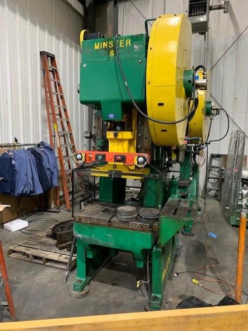 REMANUFACTURED MINSTER 60 TON C FRAME PRESS, MODEL # MINSTER #6, S/N # 6-16603, 4" Stroke, 100 SPM, 3" Slide Adj, STK# 1274