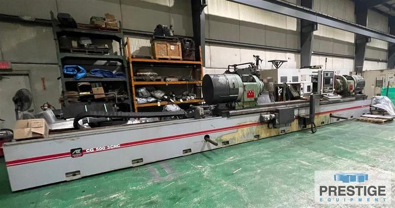 AZ Spa 39" x 200" CNC Crankshaft Grinder, CG500/3  Gauging, Scales, Balancing, Siemens 840D, #32038