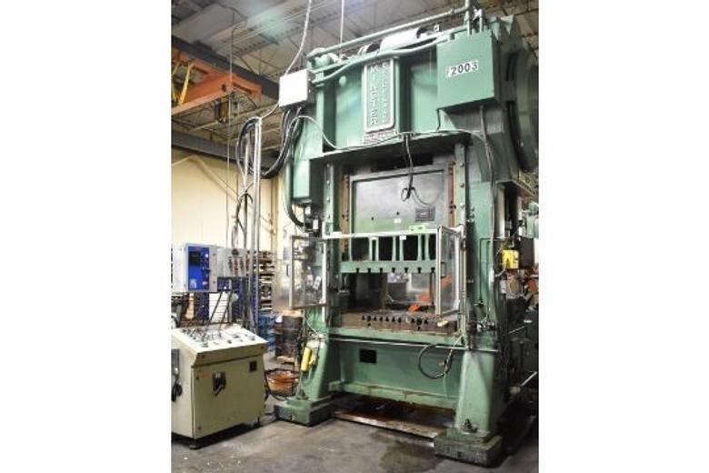 Minster 200 Ton SSDC Press, Model E2-200-54 Hevi Stamper, S/N 19161, 6" Stroke, 50-150 SPM, 6" Slide Adj, 22" SH, STK# 1533