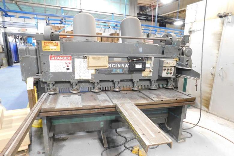 incinnati 1406-R 3/16 x 6' Mechanical Shear, Squaring Arm, Front Support Arm