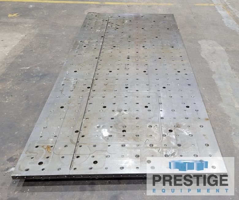 125.5" x 54.5" x 1.5" Drilled & Tapped Steel Fixture Plate, #43889