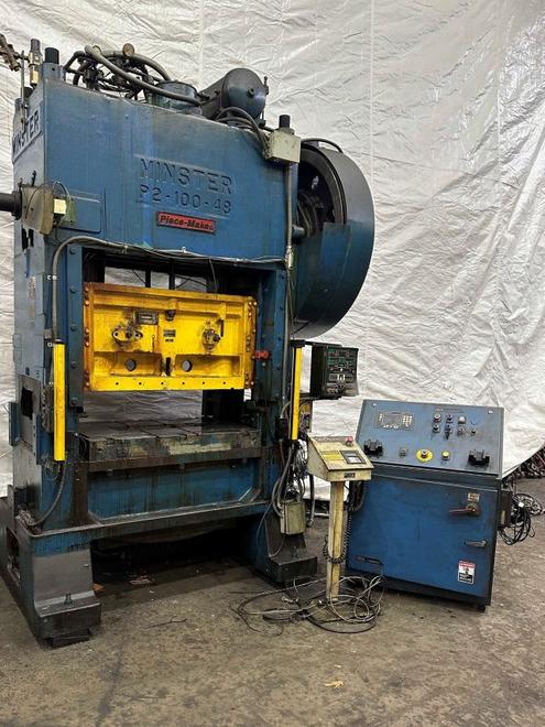 100 Ton Minster SSDC Press, Model P2-100-48 Piecemaker, S/N 17065, 3" Stroke, 100-200 SPM, 4" Slide Adj, STK# 1546