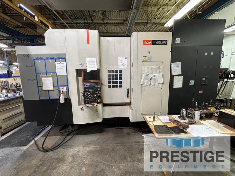Mazak Nexus 5000 II, (2) 19.68" Pallets, 0.001 Deg., Matrix CNC, Renishaw Tool/Part Probe, 120 ATC, TSC, 2007, #43370