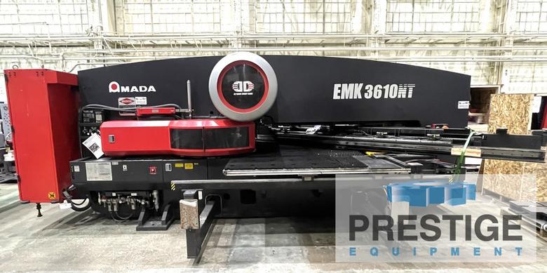 Amada EMK3610NT, 33 Ton, 58 Sta., 4-Auto Index, 60" x 100", Brush Table, Fanuc AMNC PC, 2011 #43842