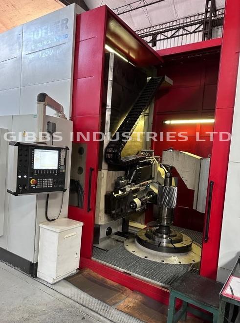 Hofler HF 1250 L I.D./O.D. CNC Gear Hobber, Max Dia. 1250mm/49.2", Vert Travel of Hob 1700mm/66.93", Vertical Travel of Tailstock 1800mm/70.87", 840 D Siemens CNC Control, Coolant System W/Chip Conveyor, 2017