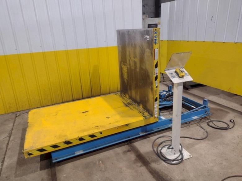 6,000 LBS X 48" X 48" MAX MODEL #LPTT-UP-060-90 HYDRAULIC TILT UPENDER 90 DEGREE FLIP TABLE 110V SINGLE PHASE : YOBRO #25893