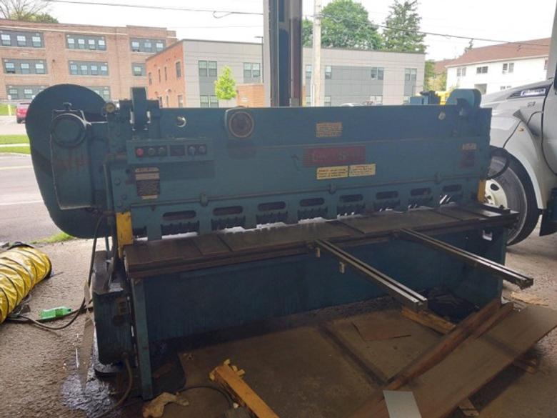 8' X 1/4" LODGE & SHIPLEY MODEL #0408 MECHANICAL POWER SQUARING SHEAR : YOBRO 26394