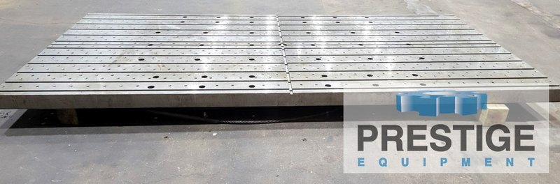 70.75" x 144" x 4" T-Slotted Fixture Plate, Steel, 12 T-Slots, 6.25" Center Distance, #43739