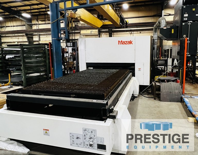Mazak Optiplex Nexus 3015 CO2, 2.5 KW, Dual Pallet, 60" x 120" Max. Workpiece, Dust Collector, Chiller, 2015 #43132