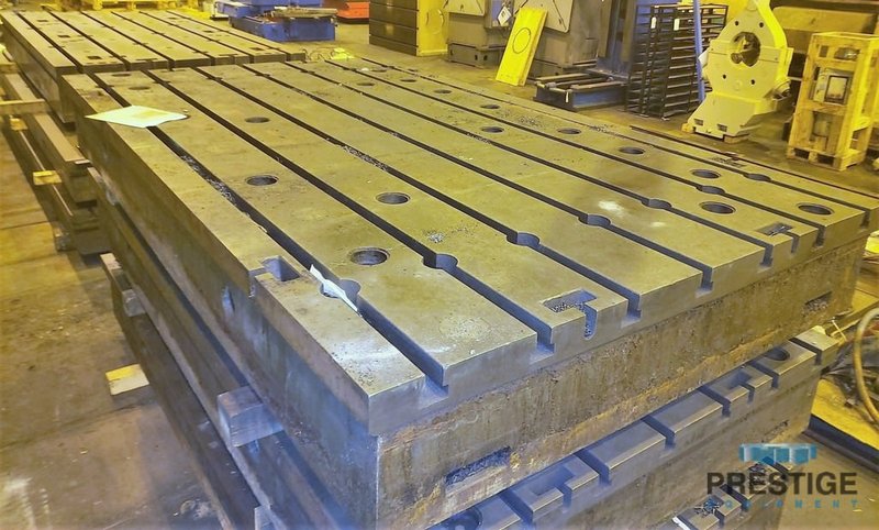 69" x 118" T-Slotted Floor Plates, 14" Thick, Cast Iron, (4) Available, Matched, #30291