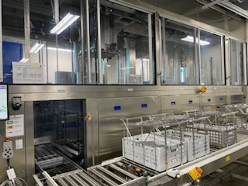 Elma LRS700-VTRLS3 Precision Stainless Steel, Ultrasonic, Conveyor Type, cleaning machine with 7 wash tanks & vacuum dryer, 2007, 3202