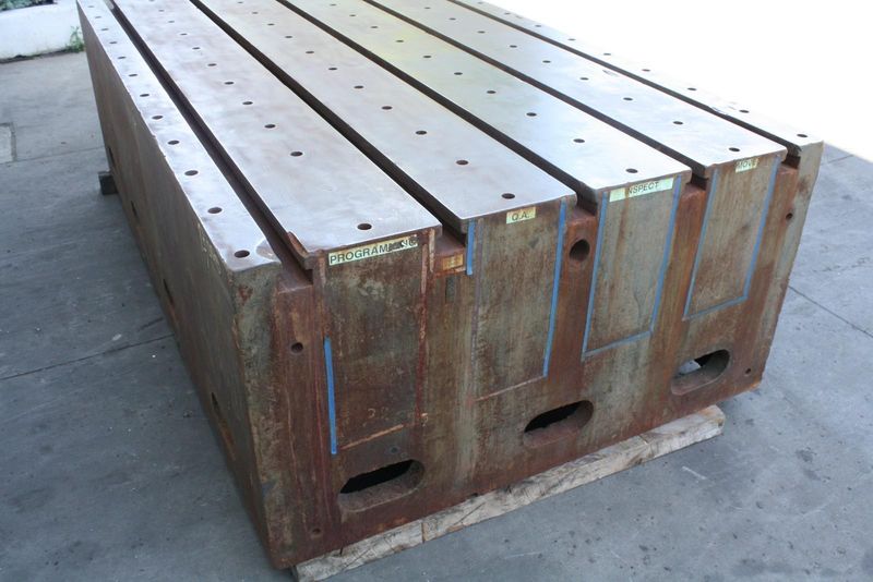 57' X 97.5' X 29.5' T-SLOTTED TABLE: STOCK #66336