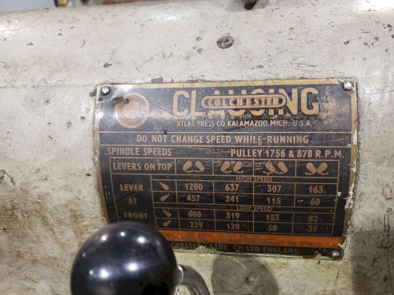 15" X 48" CLAUSING COLCHESTER ENGINE LATHE; STOCK #73511