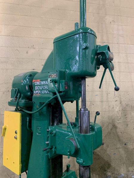 28' CINCINNATI BICKFORD SINGLE SPINDLE DRILL: STOCK #72623