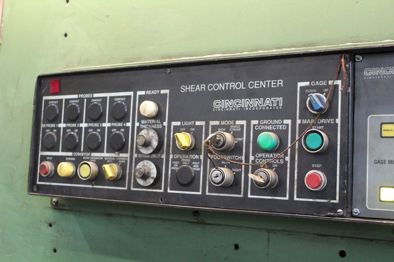 10 X 1/2 CINCINNATI 1999 MODEL #500HS10 HYDRAULIC SHEAR: STOCK #69768