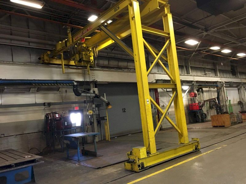 7.5 TON PITTSBURGH SINGLE LEG SINGLE GIRDER GANTRY CRANE: STOCK #67226