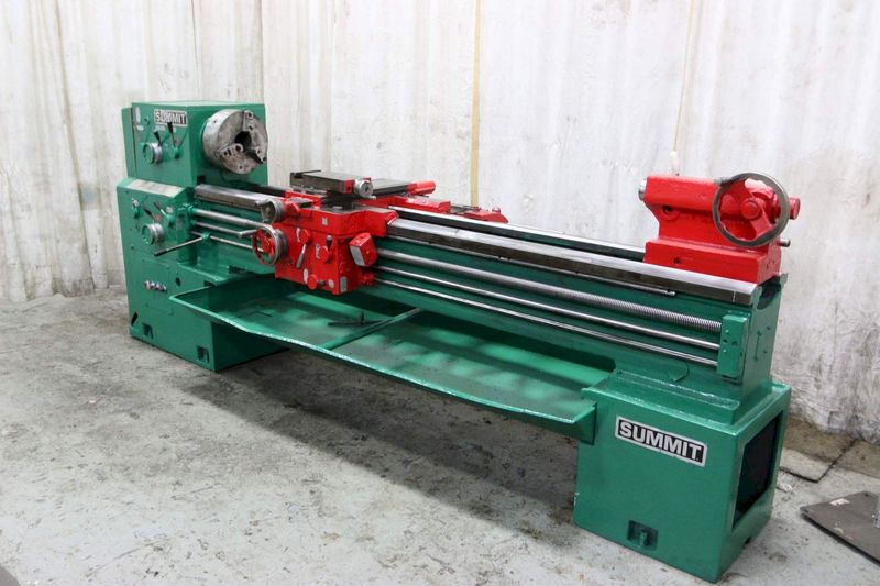 19" X 84" SUMMIT GAP BED ENGINE LATHE WITH 4" SPINDLE HOLE: STOCK #68482