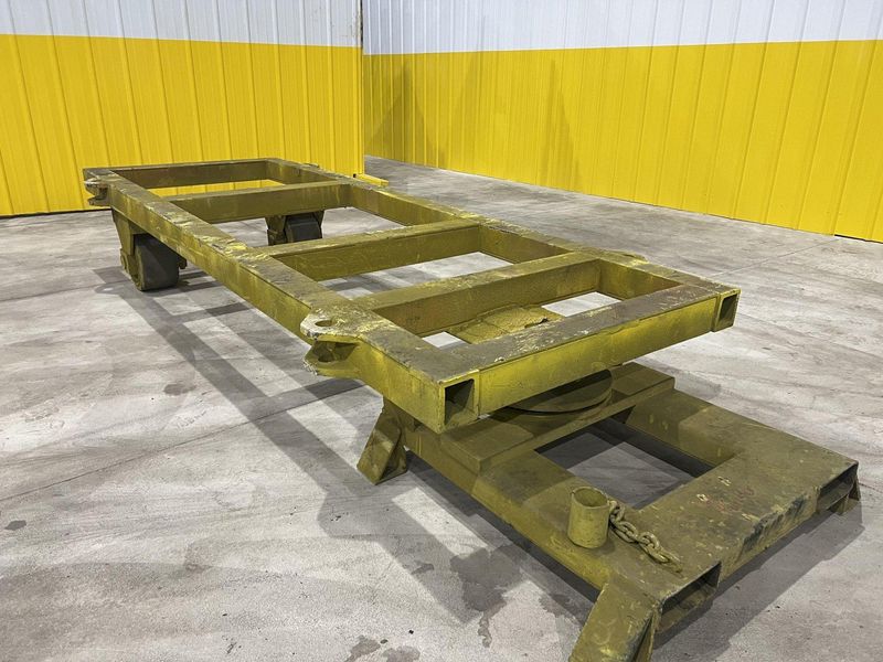 10,000 LBS X  42" X 120" HEAVY DUTY MOBILE TRANSFER CART WITH FORK POCKETS: STOCK #20244