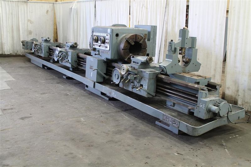 28" X 96" & 240" LODGE & SHIPLEY HOLLOW SPINDLE ENGINE LATHE, 12-5/8" HOLE: #10924