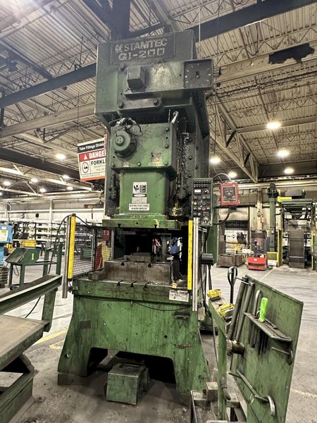 200 TON STAMTEC MODEL #G1-200 (NEW 2000) GAP FRAME PRESS, 7.87" STROKE: STOCK #20020