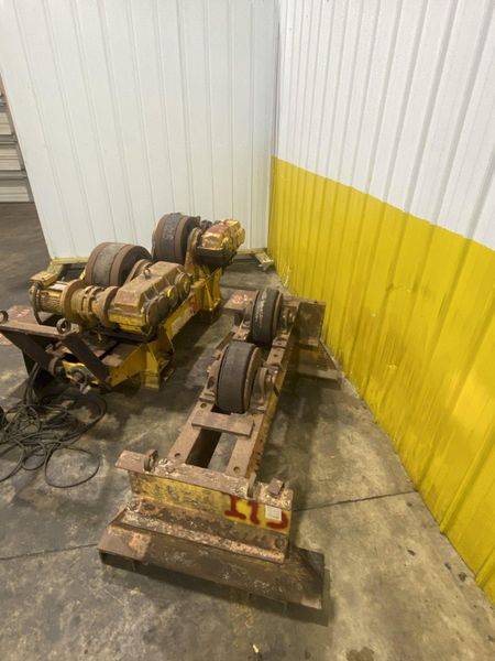 60 TON WELDWIRE MODEL #WER-60 POWERED TANK TURNING ROLLS WITH IDLER: STOCK #16906