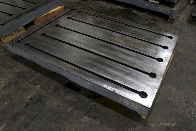 43-1/2" X 59" X 4" T SLOTTED STEEL LAYOUT PLATE: STOCK #73770