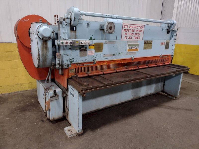 8' X 3/8" HERR-VOSS MODEL #0608 POWER SQUARING SHEAR: STOCK #15326