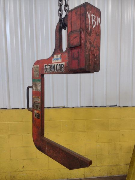 10,000 LB 5 TON X 20" BUSHMAN MODEL #610 C-HOOK COIL LIFTER: STOCK #15858