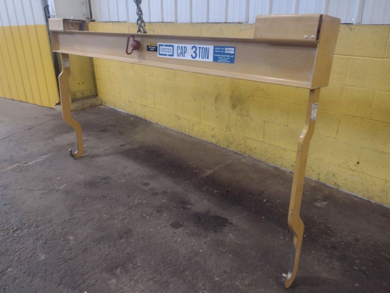 3 TON 6000 LBS CONTRX CRANES SPREADER BAR WITH ROLL HOOKS: STOCK #16539
