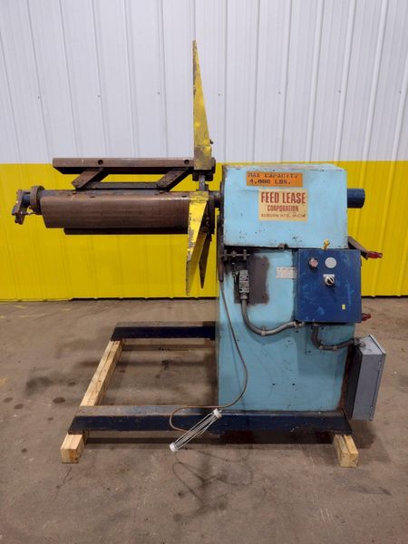 4,000 LB X 30" FEED LEASE MOTORIZED COIL REEL UNCOILER: STOCK #19541