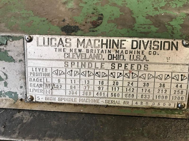 5" LUCAS TABLE HORIZONTAL BORING MILL: STOCK #68297