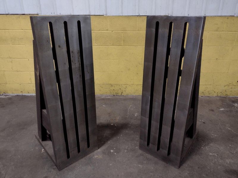 (2) 24"L x 16"W x 49"H SET OF 2 STEEL ANGLE PLATES: STOCK 17142