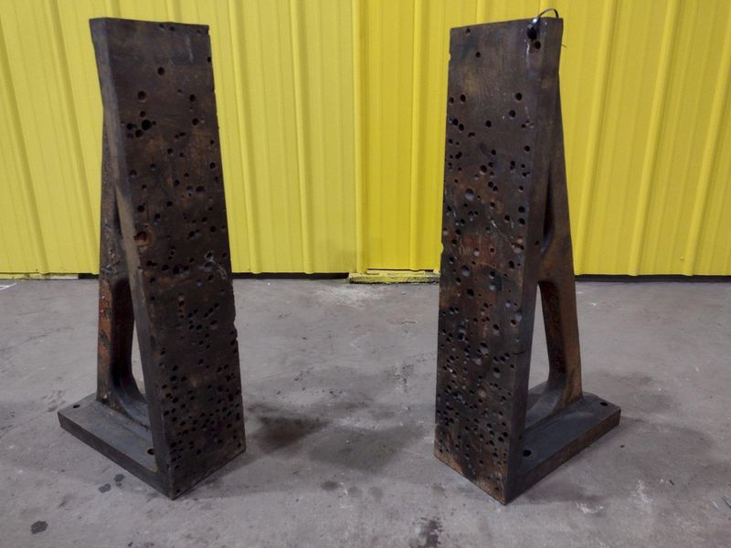 8" X 18" X 36" SET OF (2) MACHINE ANGLE PLATES: STOCK #18297