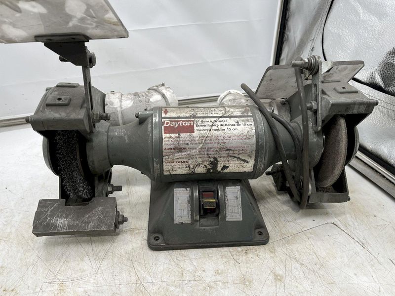 6" DAYTON DOUBLE END BENCH GRINDER: STOCK #16074