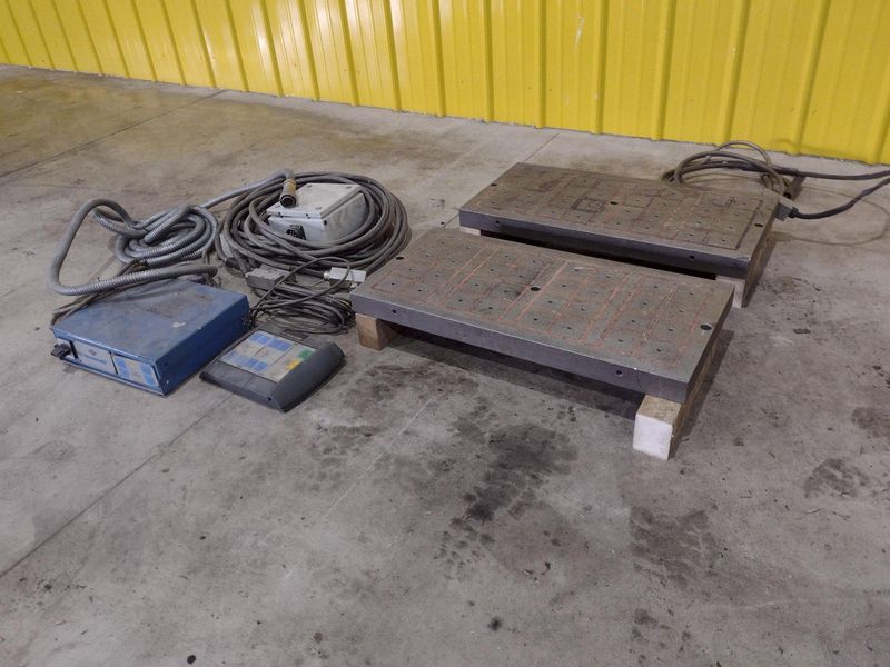 14" x 29" TECNOMAGNETE MODEL #QX408UMK6 MAGNETIC SURFACE CHUCK & CONTROLS: STOCK #20551
