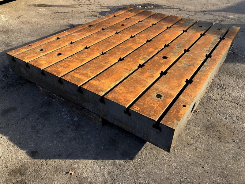 96" X 120" X 12" T-SLOTTED LAYOUT FLOOR PLATE: STOCK 17537