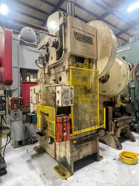 150 ton Verson Single Crank Mechanical Metal Stamping Gap Frame Press For Sale, Model 150-OBG In