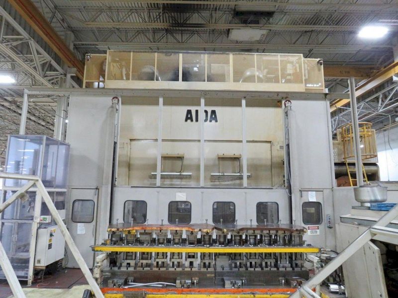 500 metric Ton Aida TMX-S2 Straight Side Double Crank Mechanical Progressive Die Metal Stamping