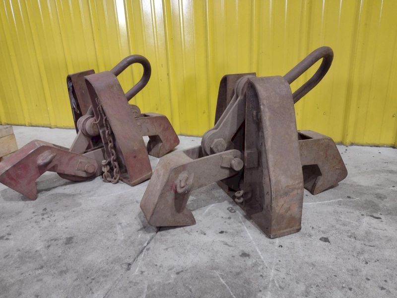 (2) 15 TON CLAMPCO MODEL F15 GIRDER WIDE FLANGE BEAM LIFTING CLAMPS: STOCK #22982