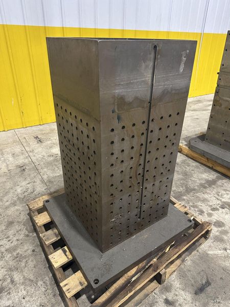 18" X 18" X 39 1/2" HIGH STEEL SET UP WORK HOLDING TOMBSTONE: STOCK #22224